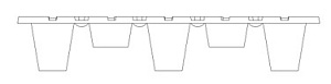 Упаковка ложемент для салата 490x290x90 мм №15 (3-15-0-10)